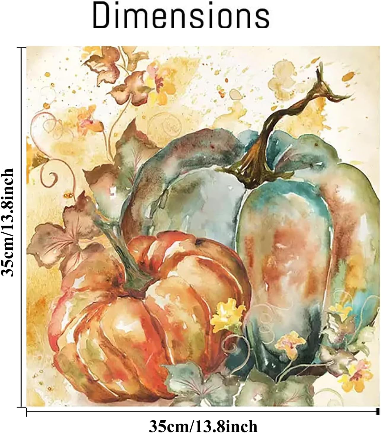 14X14 Inch - Fall Paint by Number Kits Thanksgiving Pumpkin