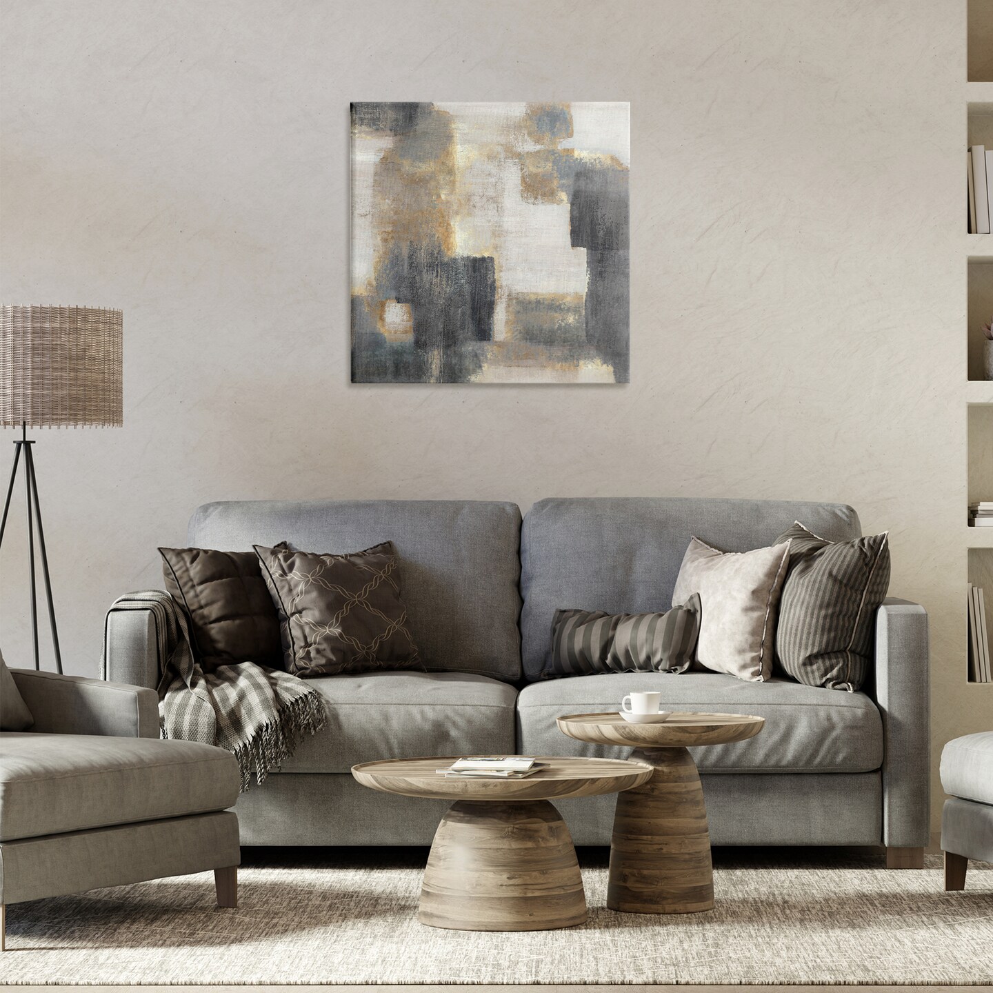 Stupell Industries Rustic Paint Strokes with Glam Undertones Canvas By Hannah Dawson