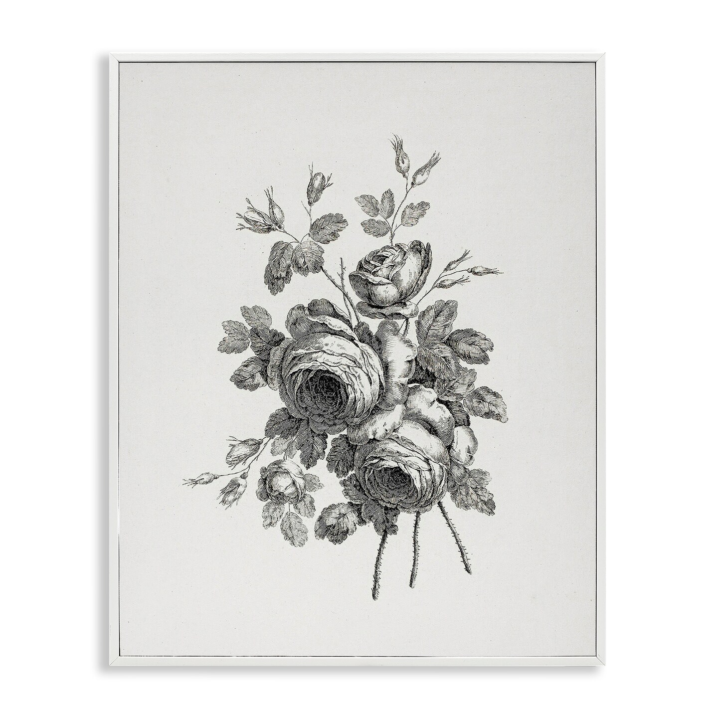 Stupell Industries Vintage Roses Bundle Framed Giclee By Lettered and Lined