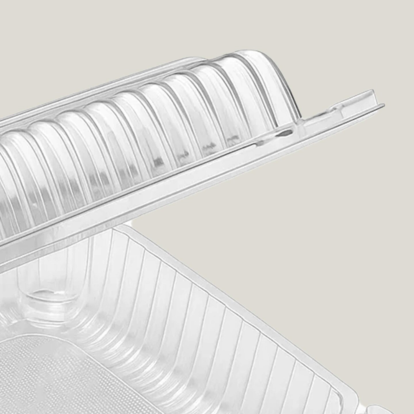 50 Count 8" Hoagie Hinged Food Containers Bulk Durable Takeout Boxes