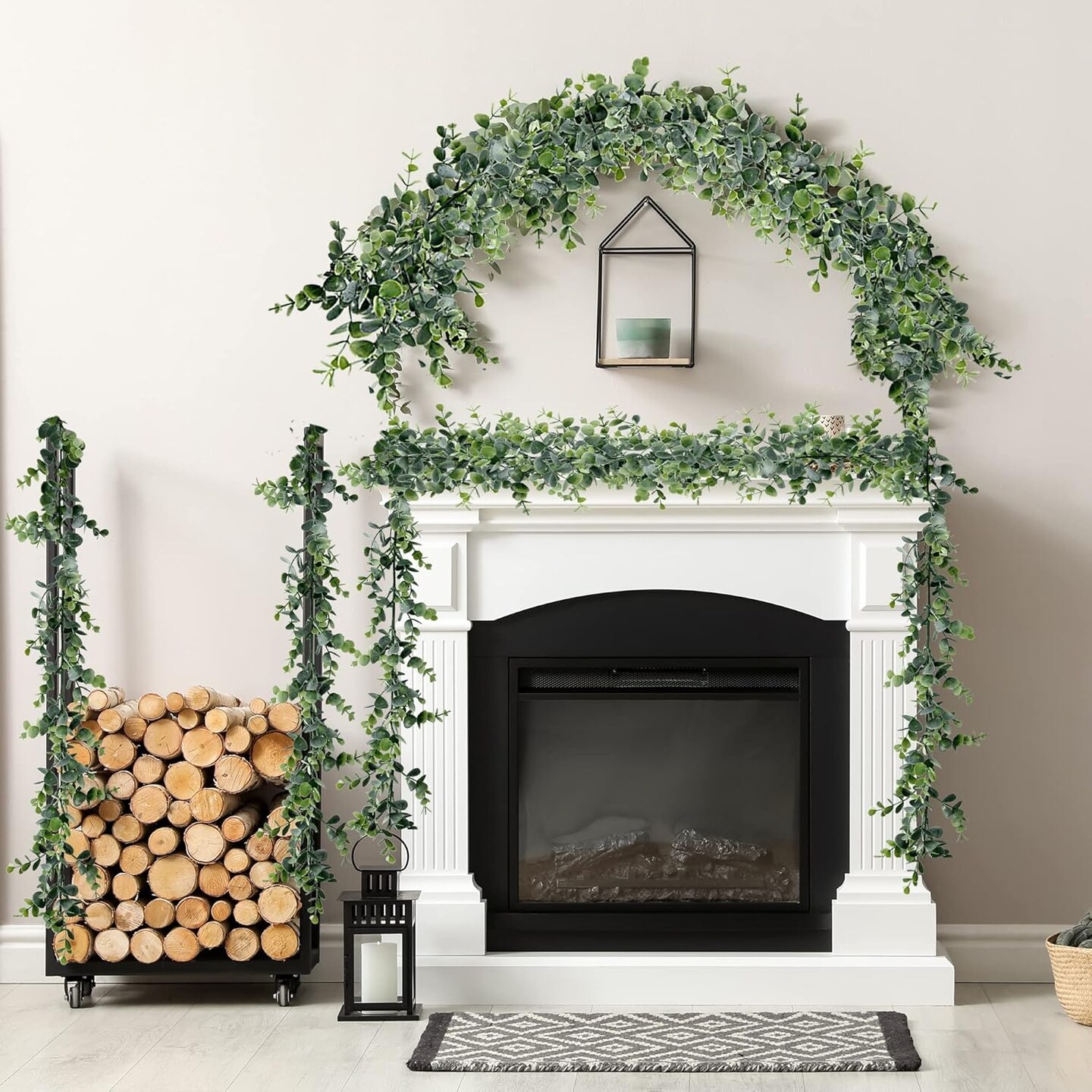 Artificial Eucalyptus Garland 8 Pack Fake Eucalyptus Greenery Garland Faux(5.6 Feet)