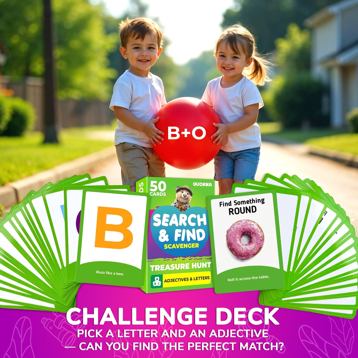 Scavenger Hunt Game 250 Cards for Kids | Indoor Outdoor Activities
