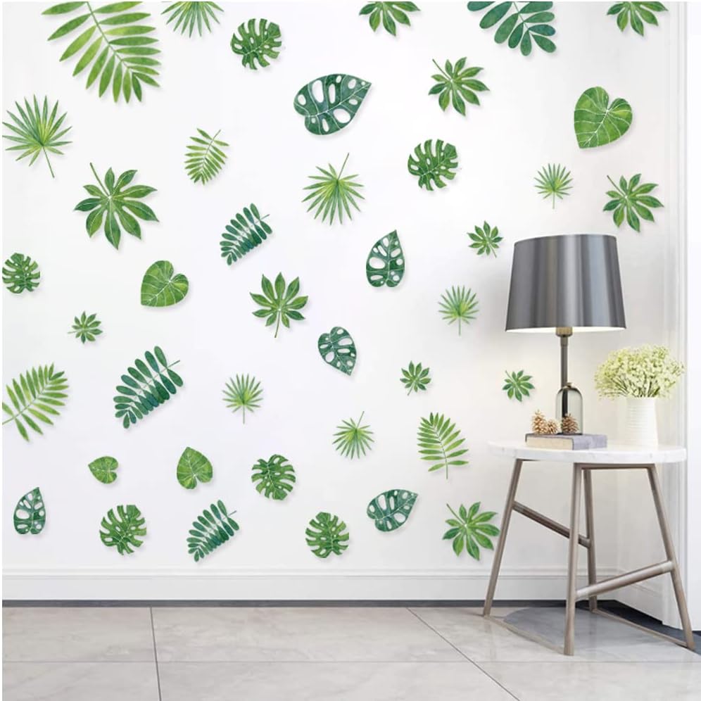 Leaf Wall Decals, Wall Vinyl Decals Tropical Plant Stickers (Multiple Colors)