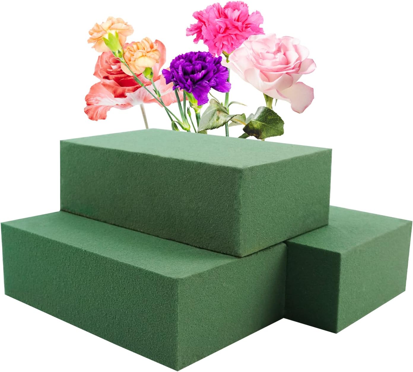 3Pcs Green Wet Dry Flower Foam Plant Foam