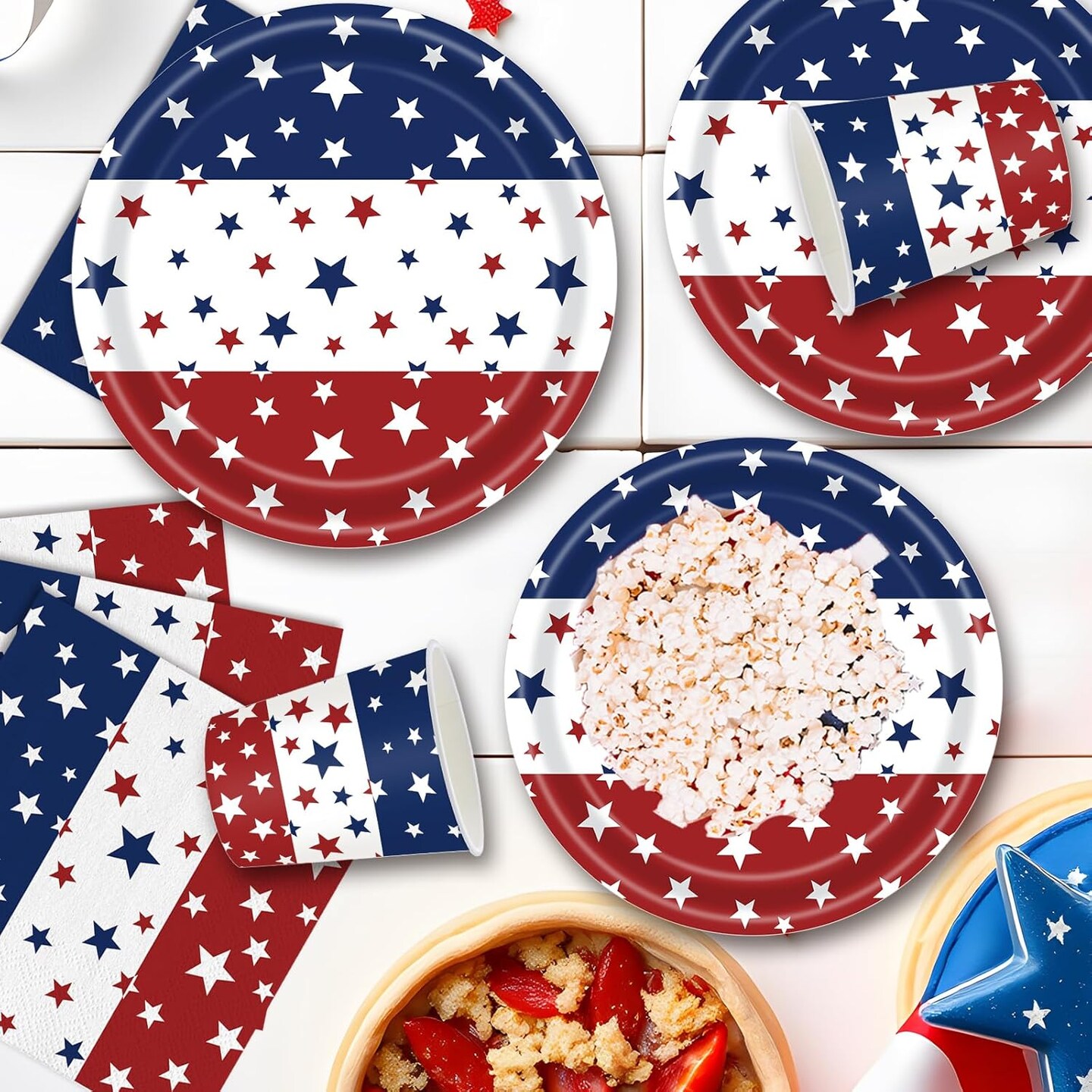 140Pcs Independence Day Party Supplies 4th of July Party Decorations