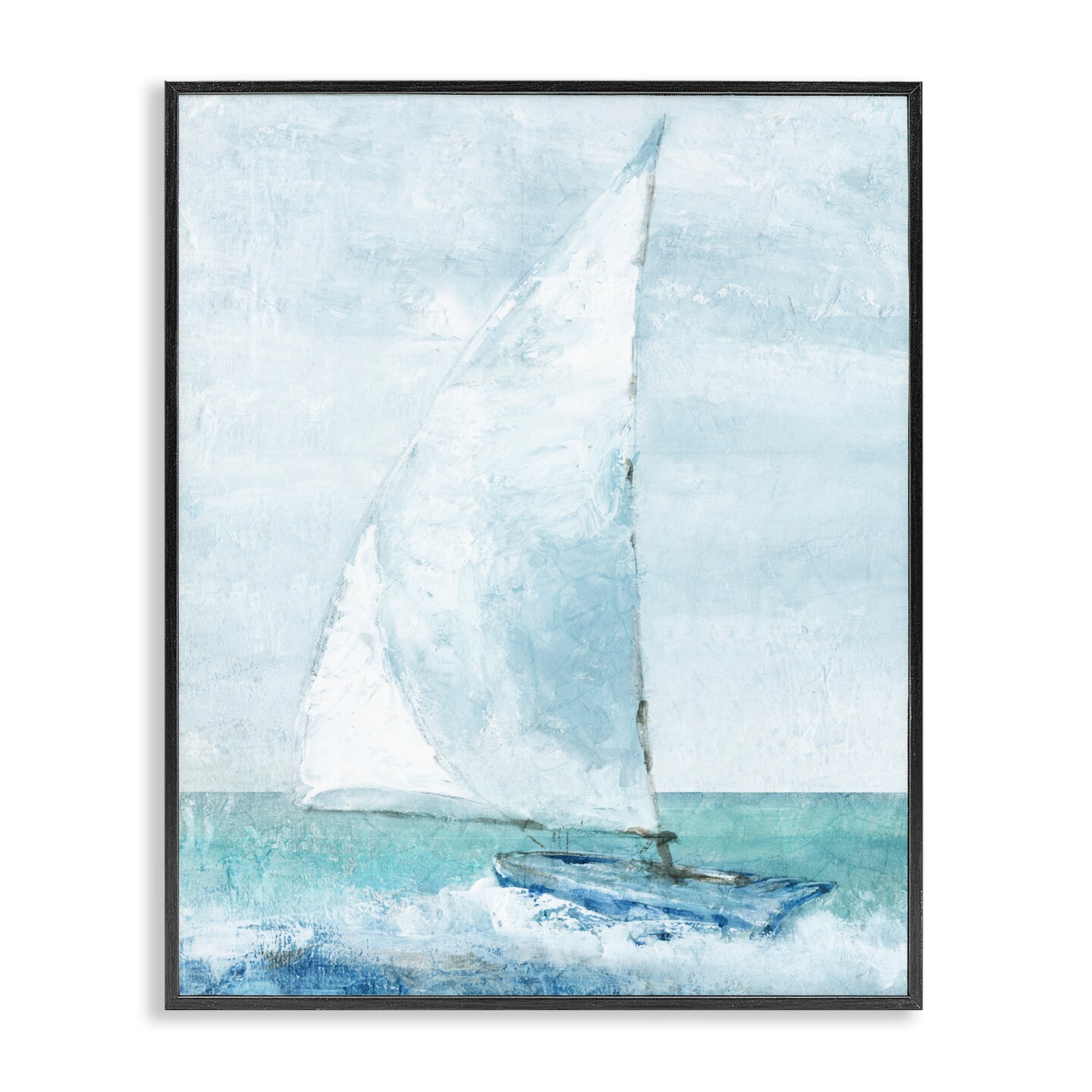 Stupell Industries Sailboat with Curved Mast Framed Giclee By Carol ...