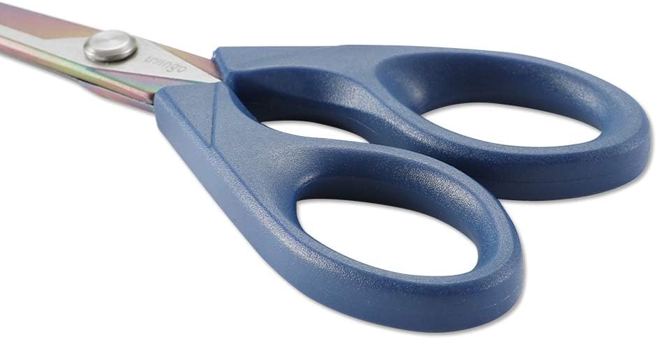 Scissors 7 Inch All Purpose Titanium Scissors Bulk 2 Pack, Left/Right Handed, Forged Stainless Steel Sharp Blade Shears Multipurpose for Home Office School Student Sewing Fabric Craft Supplies