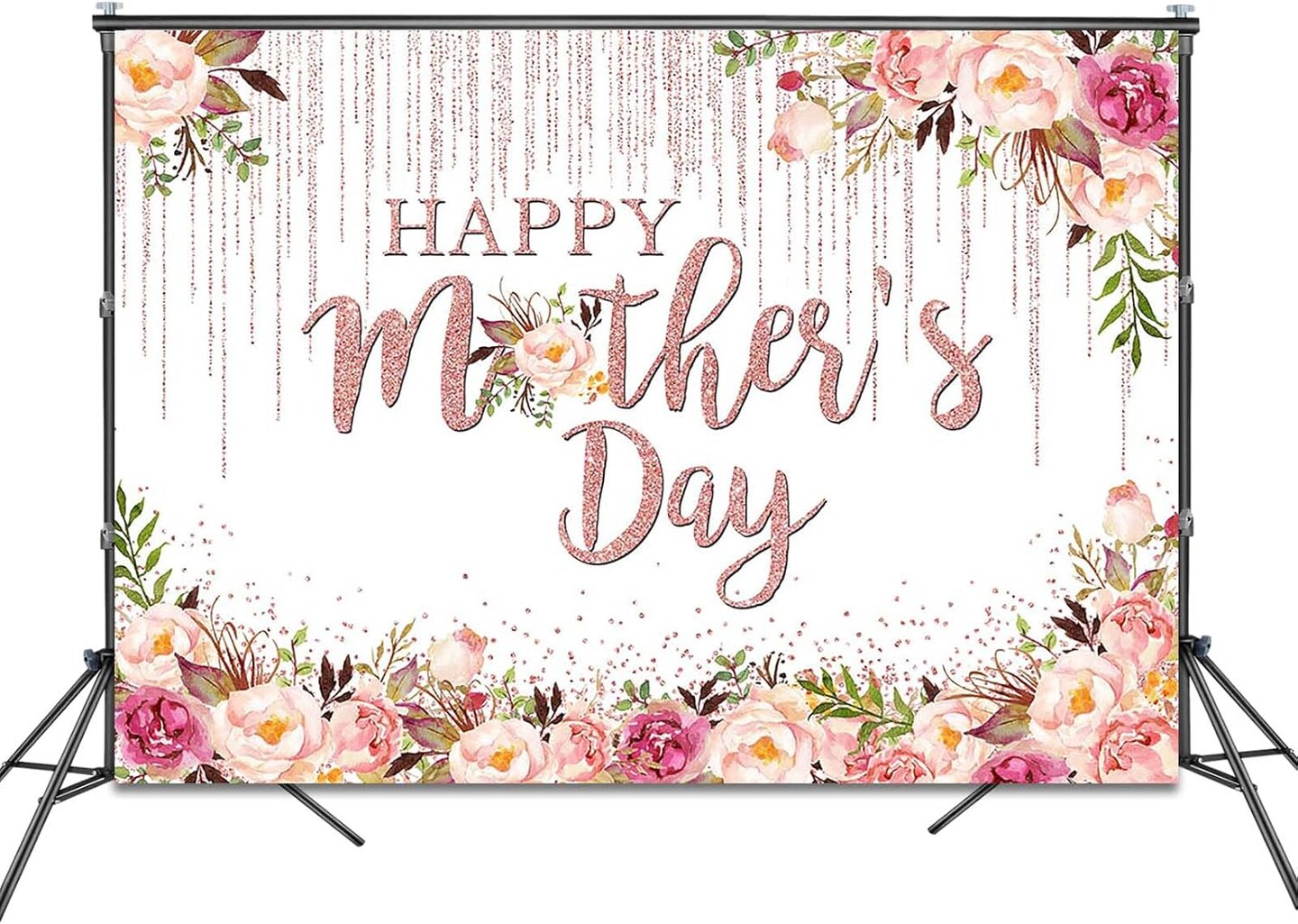 Happy Mother&#x27;s Day Backdrop 7x5ft Pink Floral