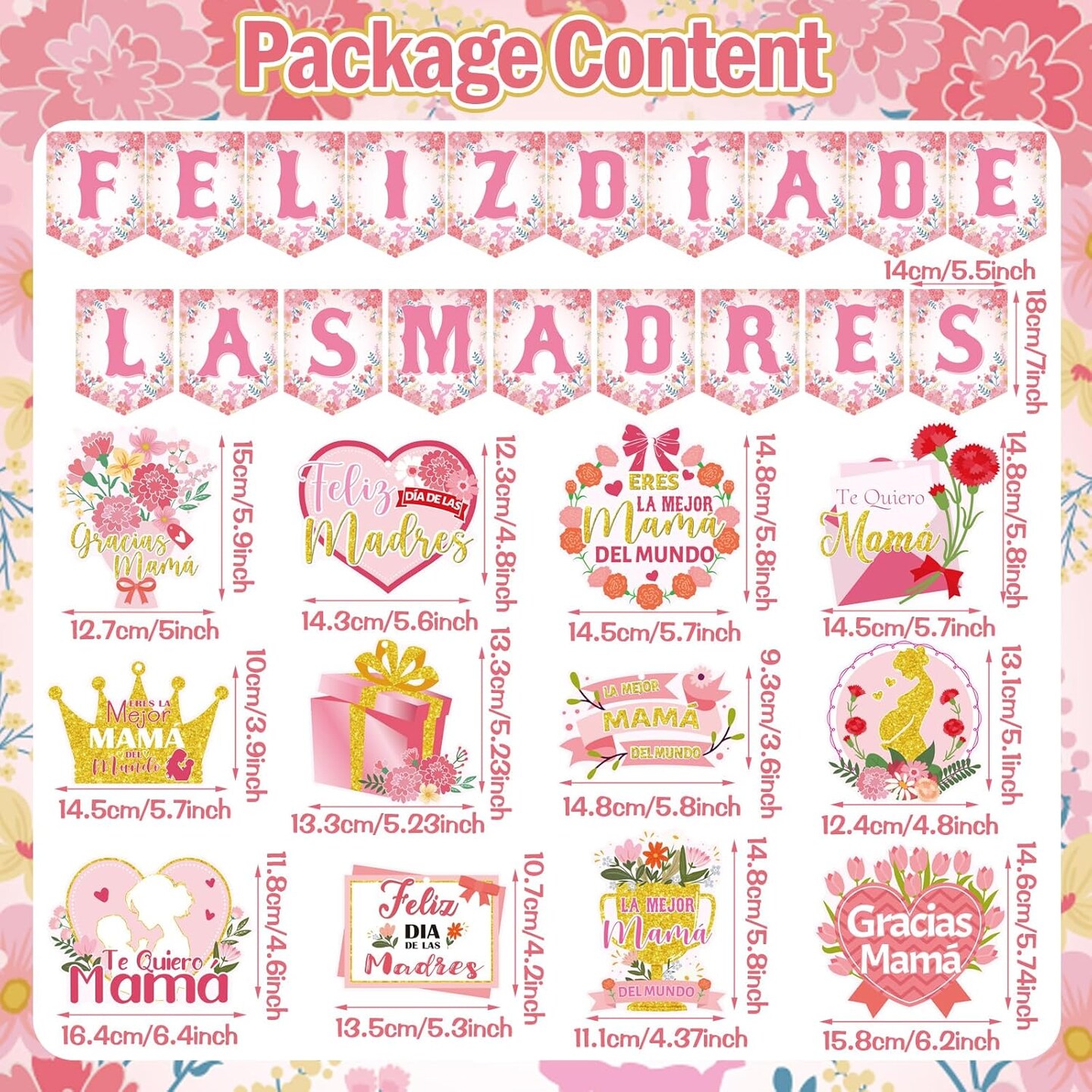 Feliz Dia De Las Madres Banner Mother&#x27;s Day Party