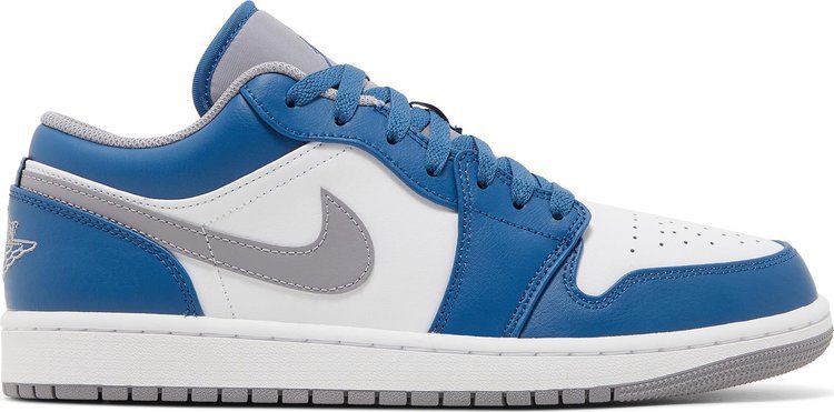 Air Jordan 1 Low True Blue Cement 553558 412
