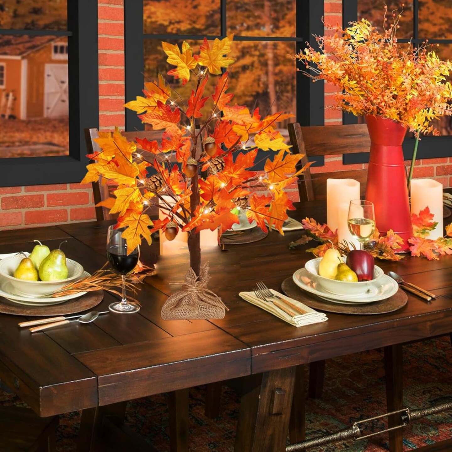 Falll Tree with Lights