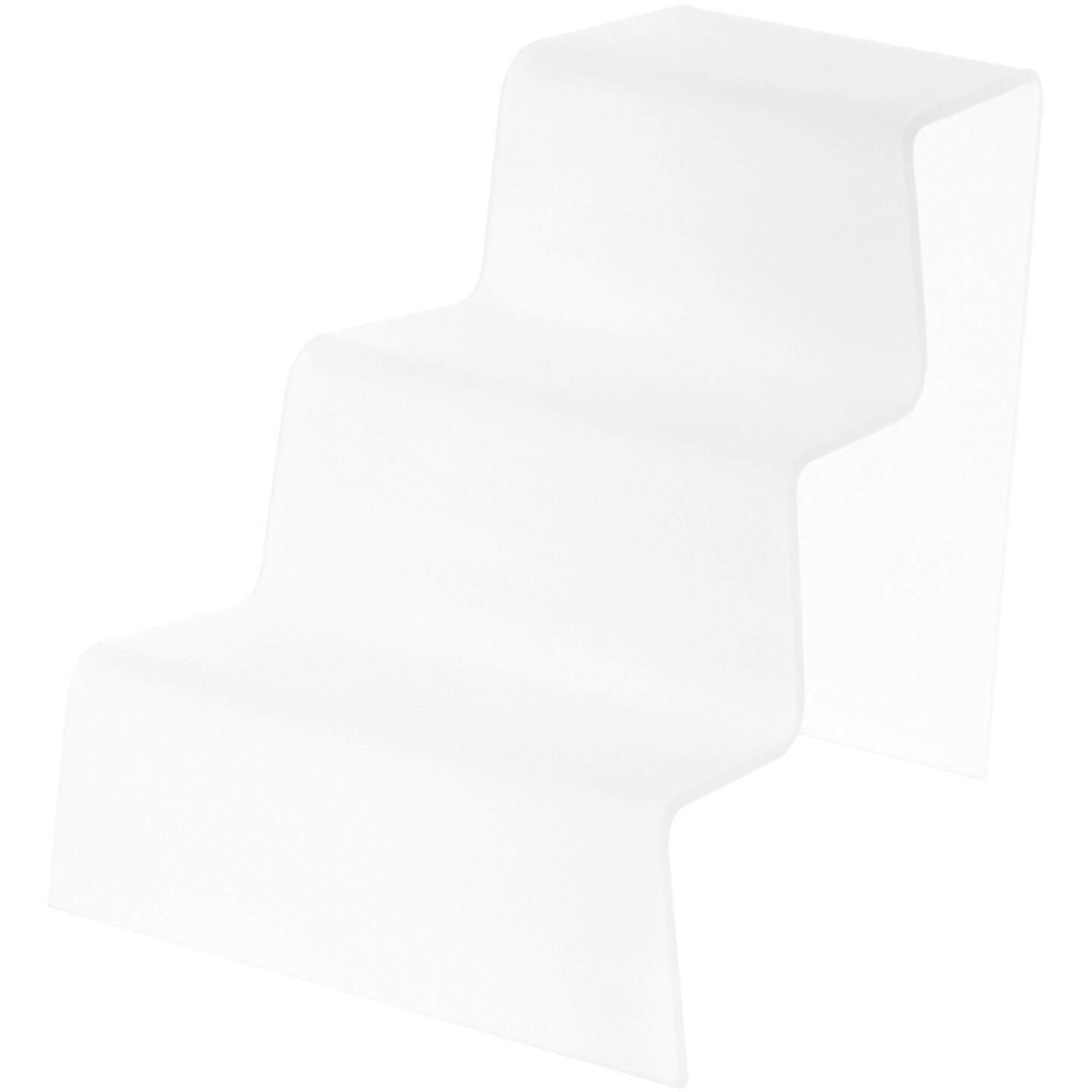Plymor Frosted Acrylic Tapered Display Stairs, 6.5" H x 6" W x 7" D