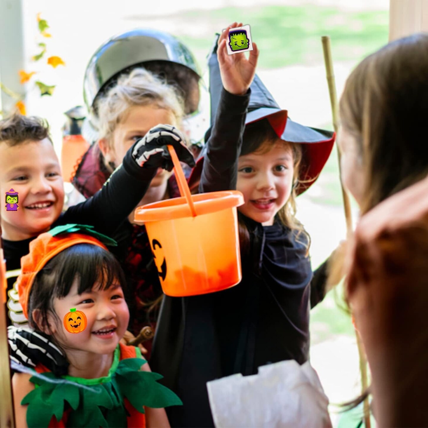 4E&#x27;s Novelty 144 Pack Halloween Temporary Tattoos for Kids &#x2013; 2&#x22; Waterproof Non-Toxic Tattoos Bulk, 6 Cute Spooky Designs, Individually Wrapped Party Favors, Trick or Treat Goodie Bag Fillers