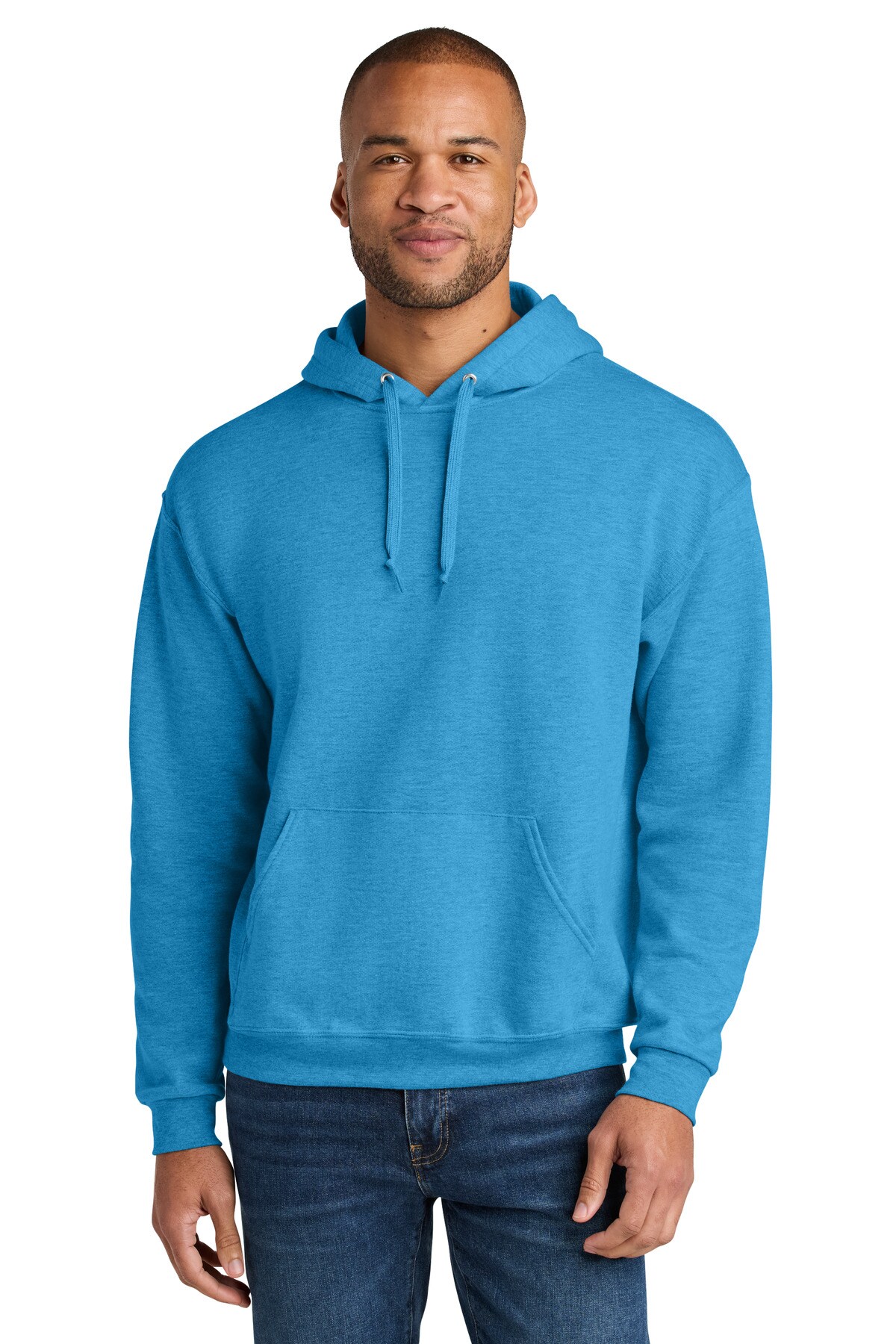 Jerzees® Ultimate Unisex CVC Ring Spun Long Sleeve Hooded Sweatshirt