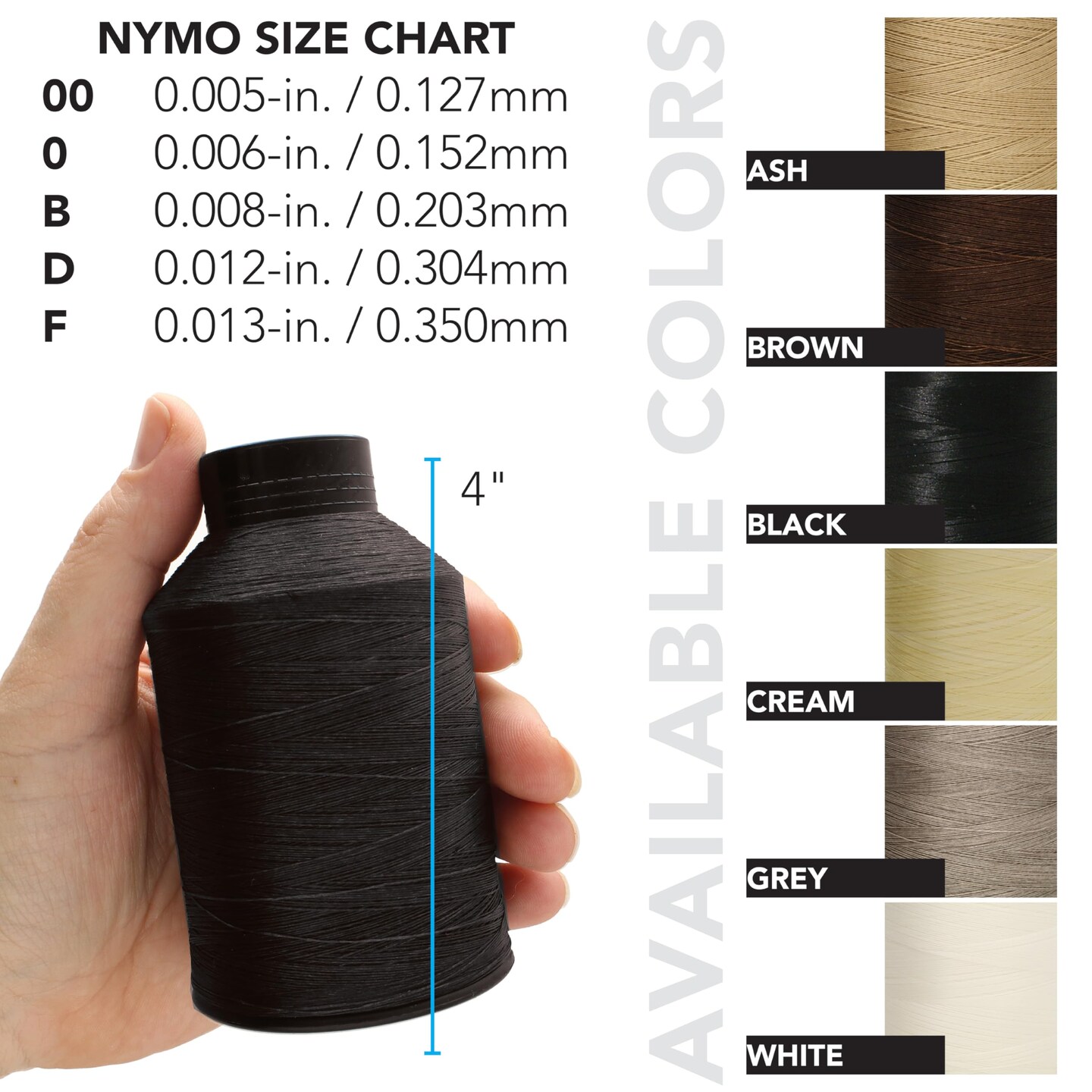 The Beadsmith Nymo Thread - Made of Nylon – Bead Embroidery & Weaving, Off Loom & Loom Work and DIY Craft Projects