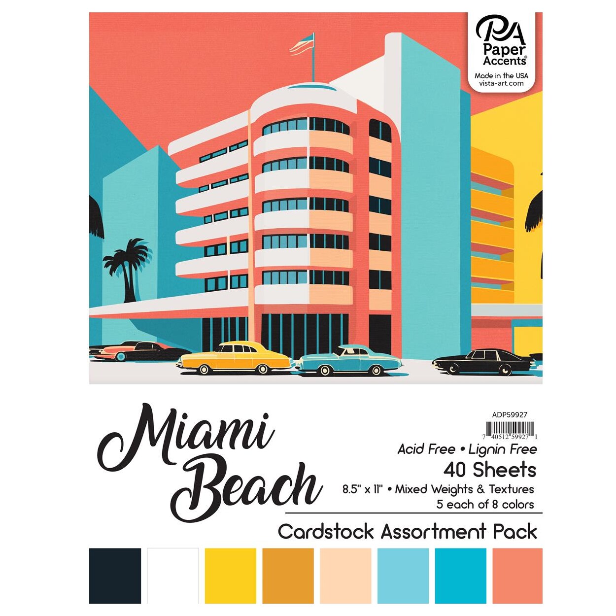 Paper Miami Accent Design Paper Accents Cardstock Variety Pack 8.5x11