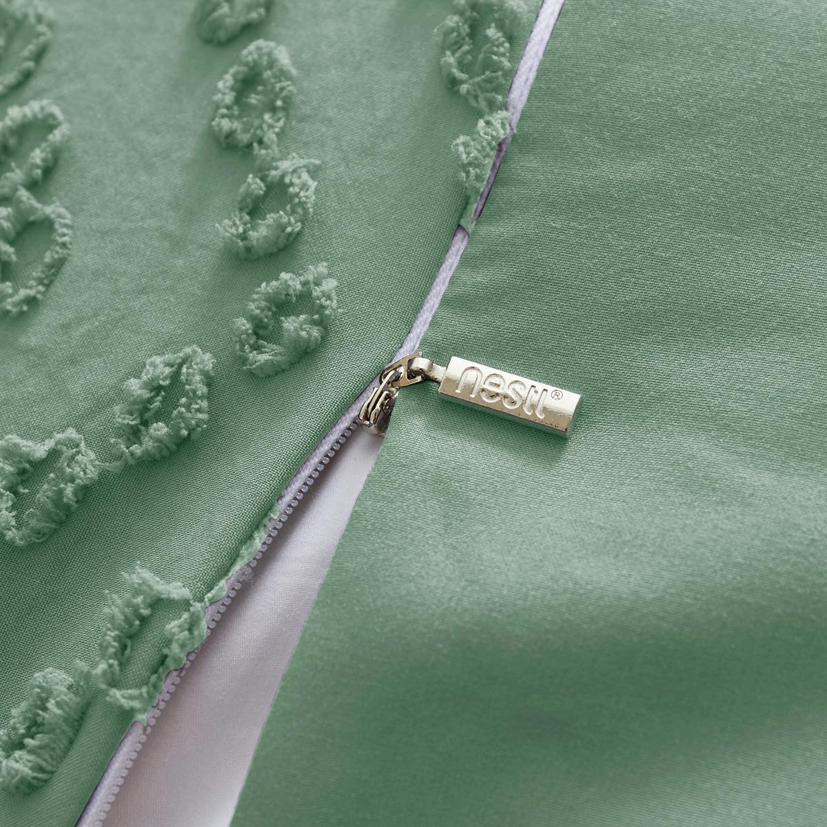 Nestl Bedding Tufted Duvet Cover Set with Quilted Down Alternative Comforter Insert