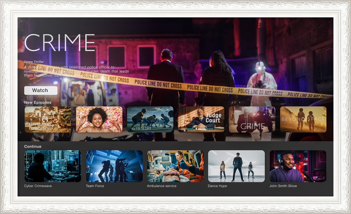 The Samsung Frame TV 55 inch TV Frame, Ornate Frame TV (Fits 2021-2025 Models)