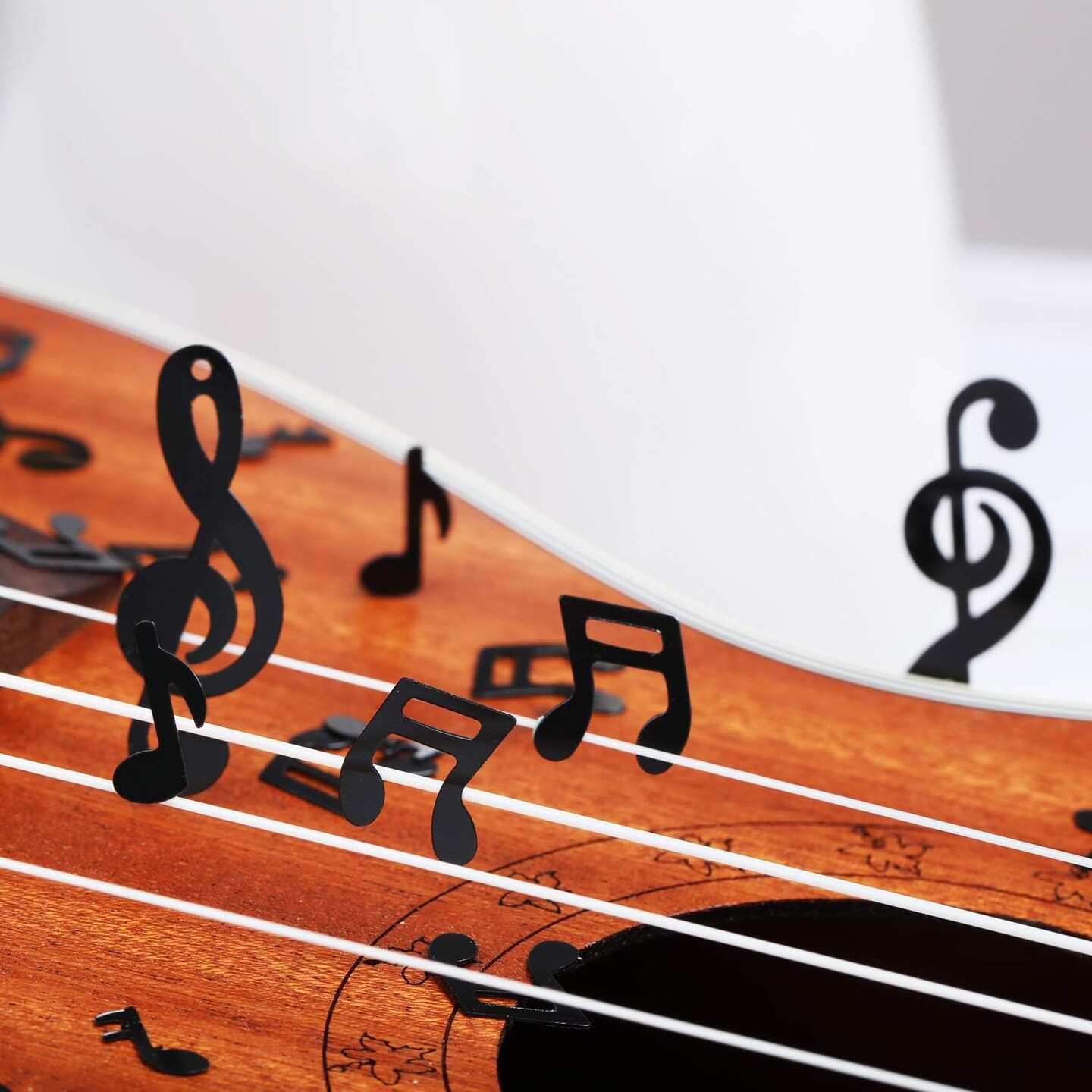 5000 Pcs Music Notes Confetti Mini Music Party Decorations Musical Table Confetti Black Silhouette Cutouts Stickers for Disco Party Recital Reception Birthday Baby Shower Decor