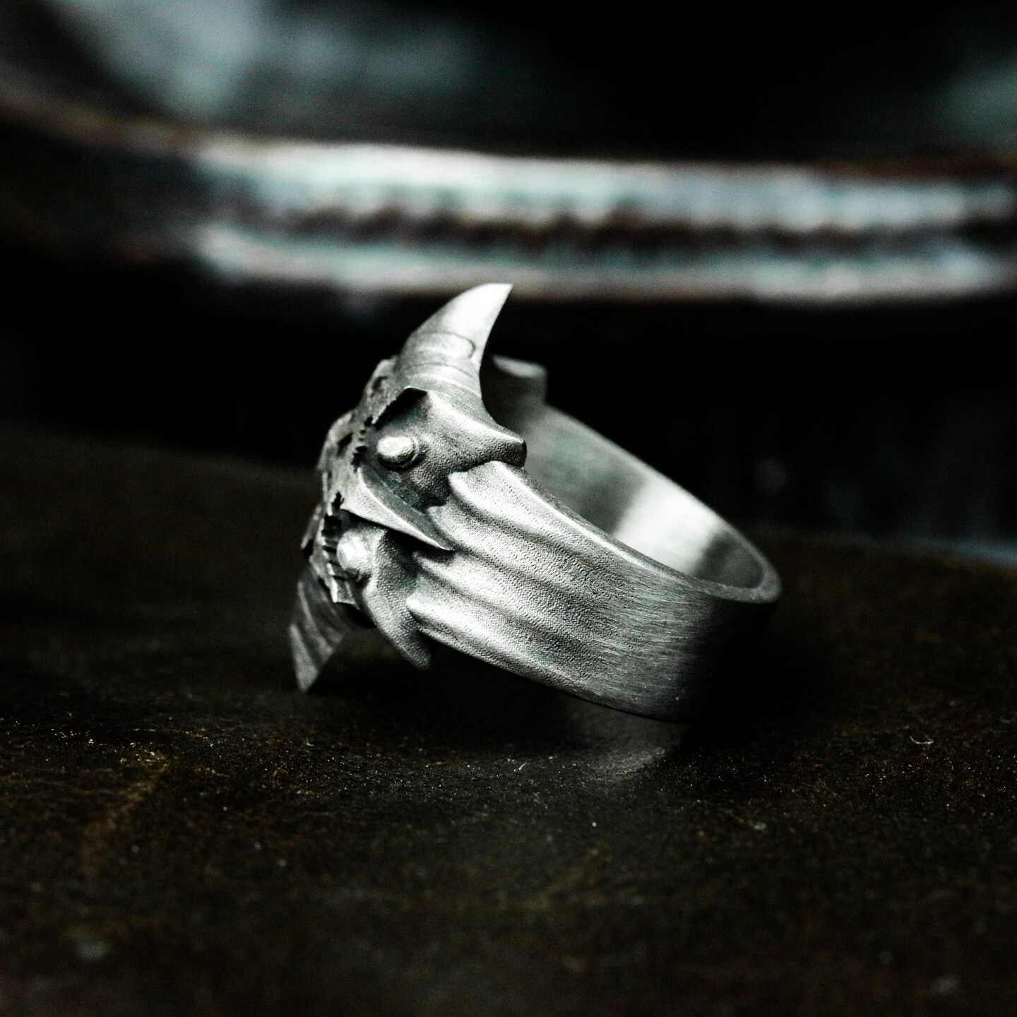 Fantasy Forge Jewelry Mechanical Gear Ring - Black/Silver Stainless Steel Steampunk Band