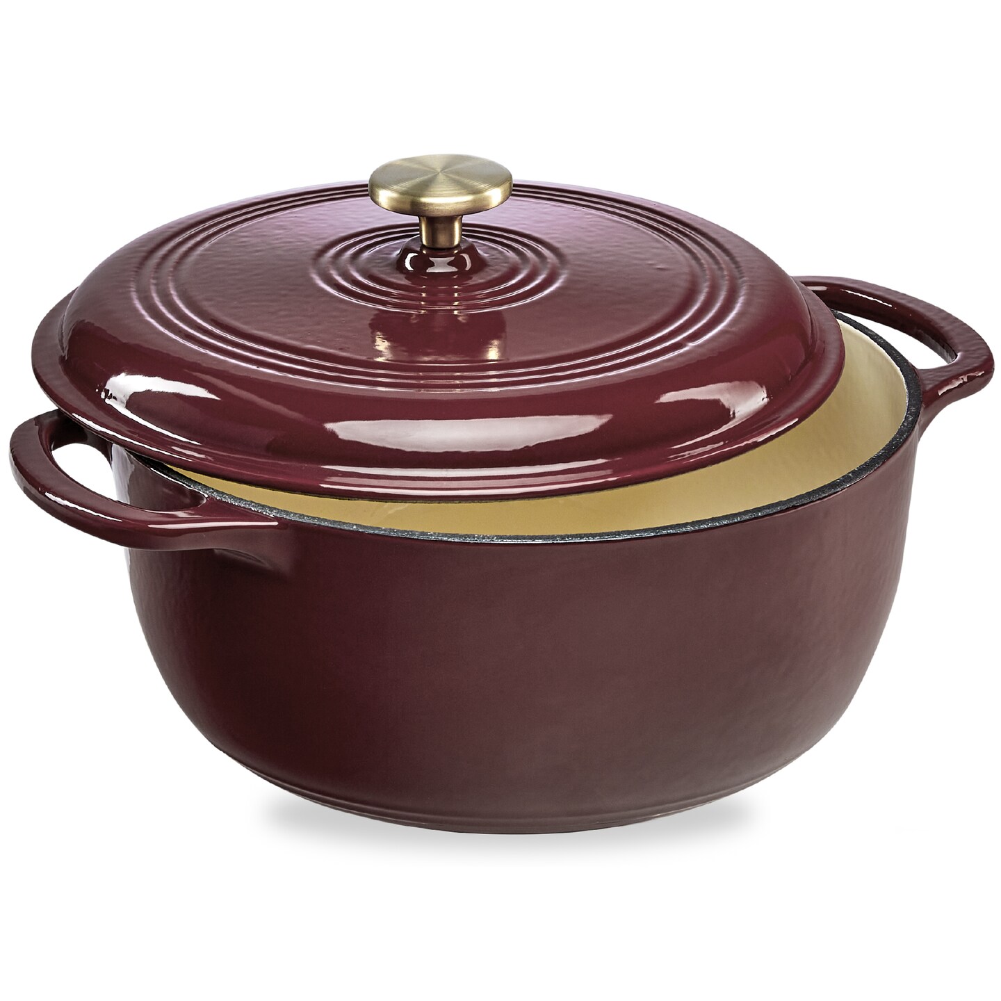 Best Choice Products 7.5 Quart Enamel Cast-Iron Dutch Oven, Heavy-Duty Cookware w/ Dual Handles, Lid