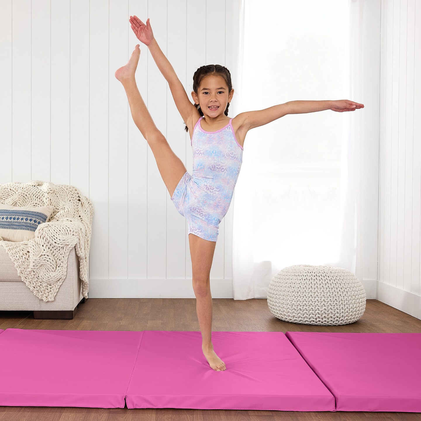 Best Choice Products 10ftx4ftx2in Folding Gymnastics Mat 4-Panel Exercise Workout Floor Mats w/ Handles