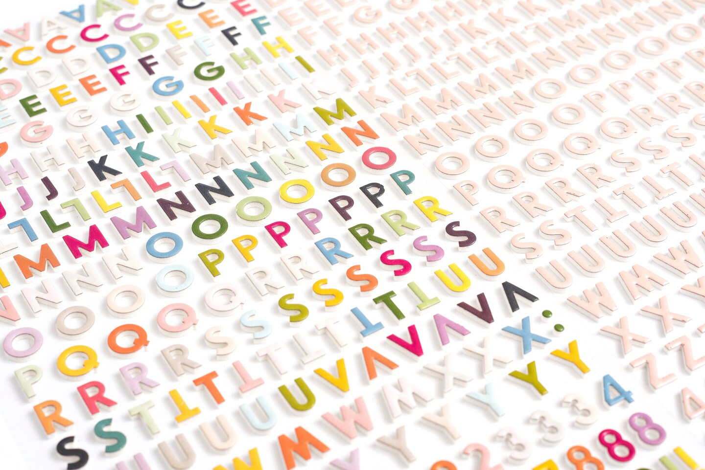 Paige Evans Whimsical Thickers Stickers 5.5"X11" 494/Pkg-Happy Life Mini Alpha/Multi Foam