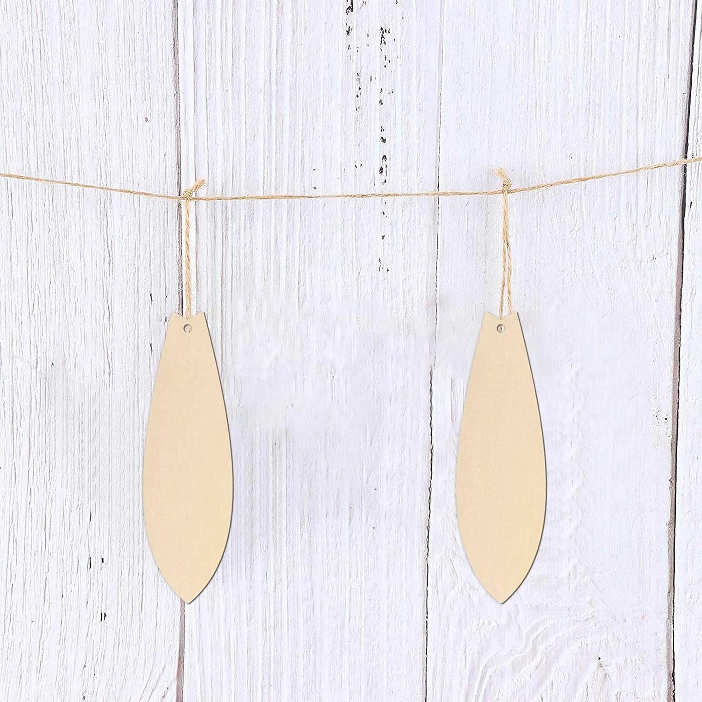 20pcs Surfboard Shape Unfinished Wood Cutouts DIY Crafts Blank Surf Board Wooden Ornaments for Summer Beach Hawaii Luau Party Decoration