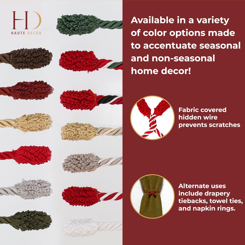 Haute Decor Decorative Twist Ties 6 Pack 16 inches