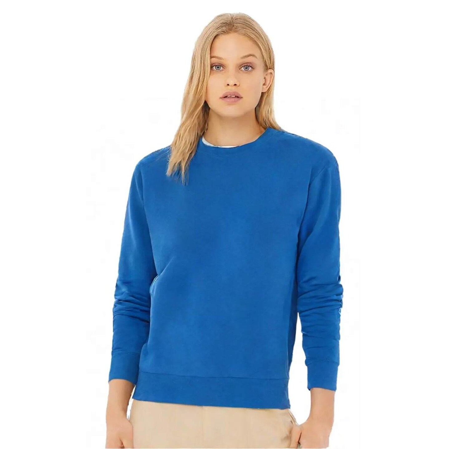 BELLA+CANVAS Long Sleeve Sponge Fleece Drop Shoulder Sweatshirt for Casual, Winter & Layering Wear