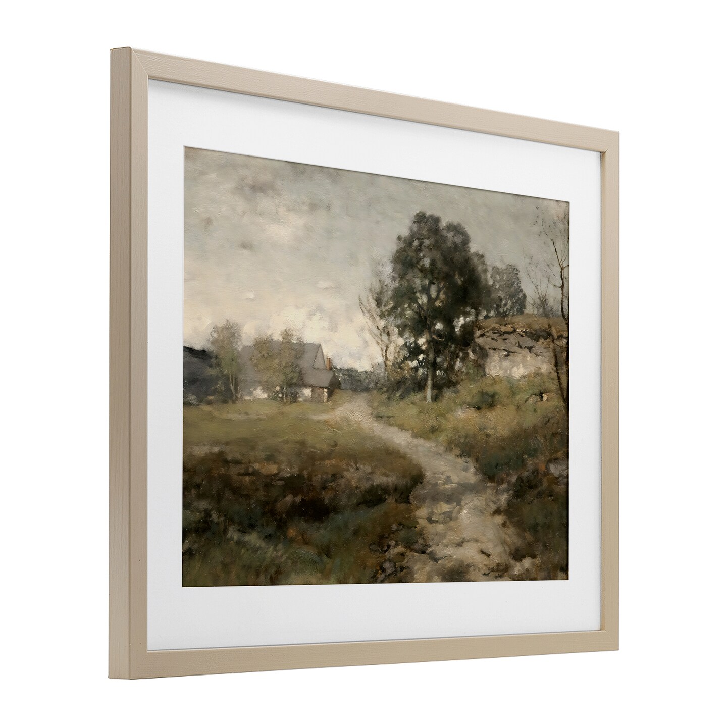 Stupell Industries Vintage Farmhouse Scenic Landscape Framed Print Under Glass, design by Riley B