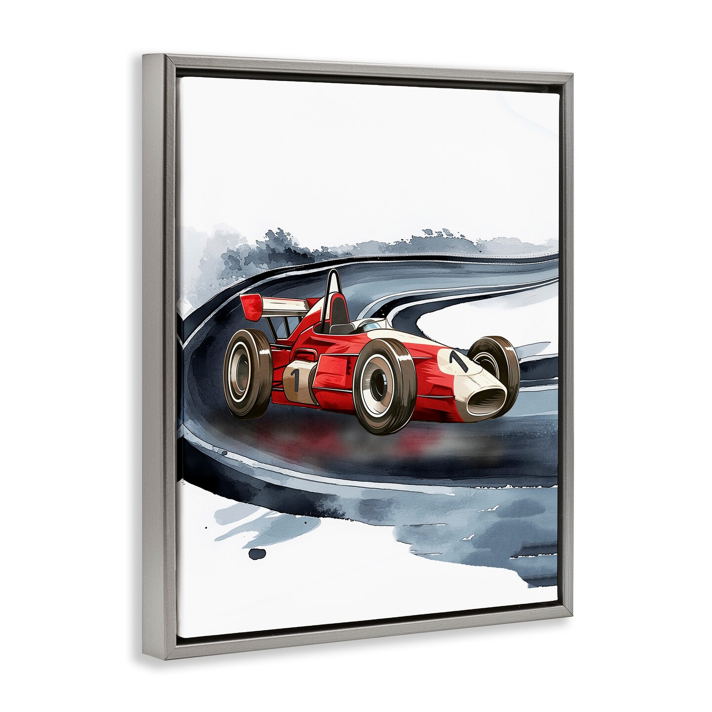 Stupell Industries Race Day F1 Car Floating Frame, design by Christine Simpson Art