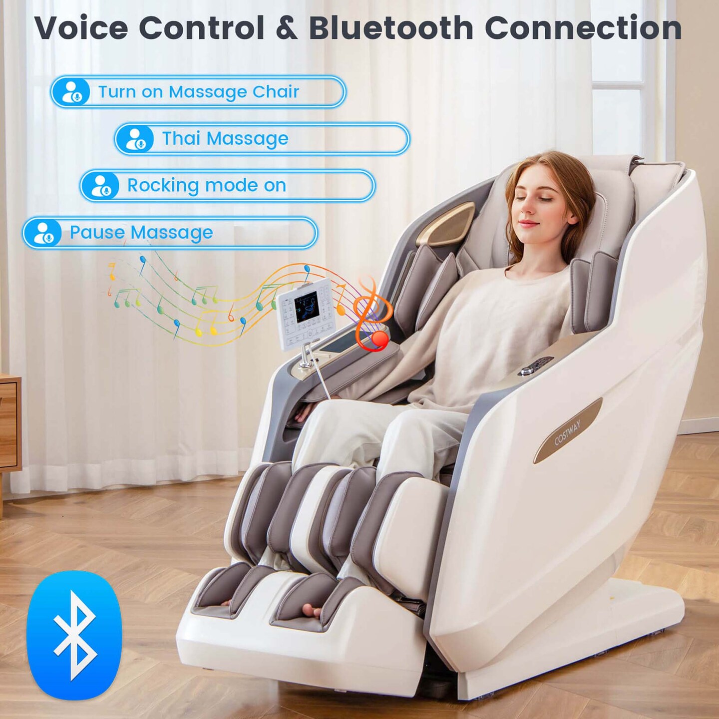Costway SL Track 3D Massage Chair Full Body Zero Gravity Massage Recliner with Airbags