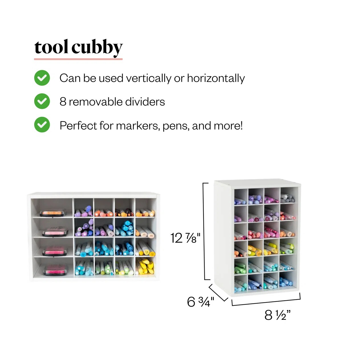 Ultimate Craft Storage Bundle - Tool Cubby, Paper Organizer & 24 Mini Totes | Modular Organizers for Paper, Vinyl, Markers & Supplies