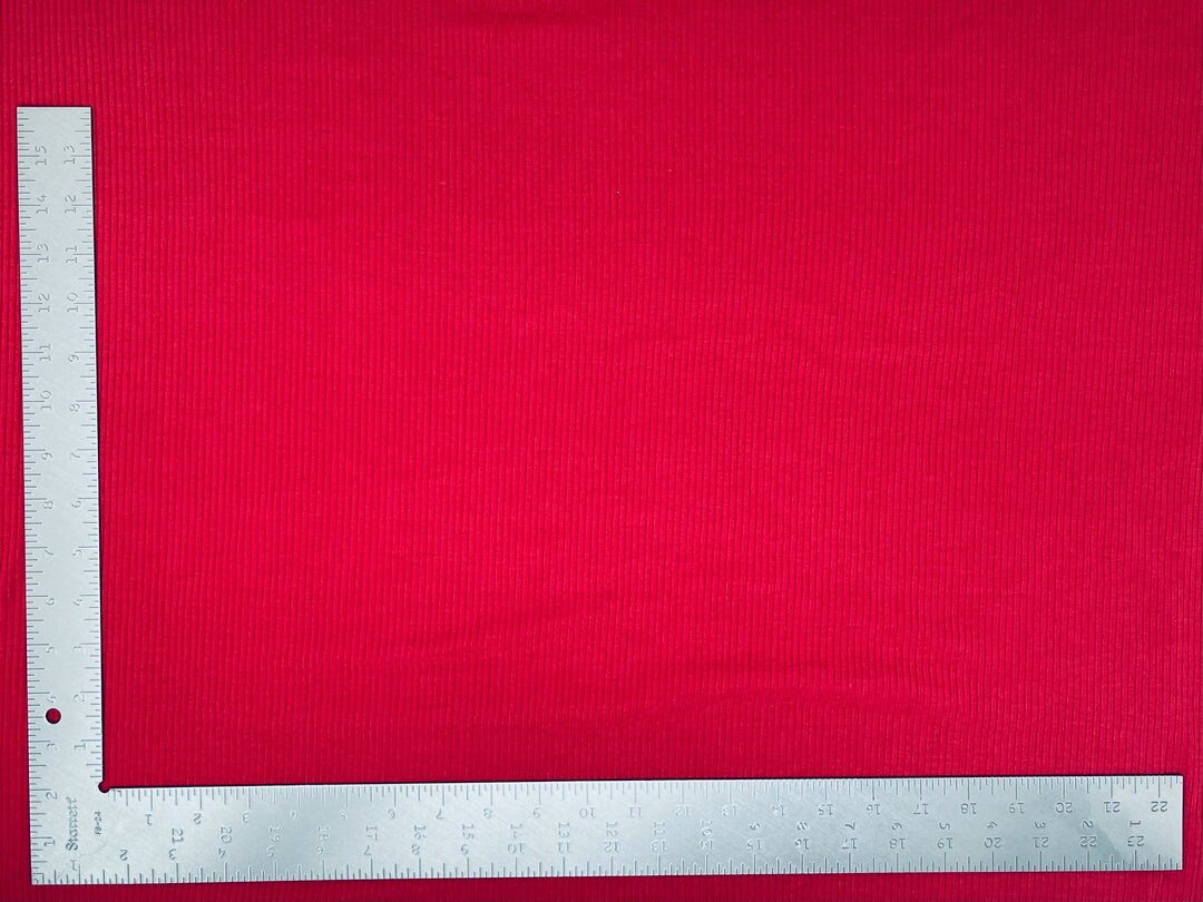 1 Yard 4x2 Rib Knit Solid Fabric Stretchy Durable Soft 52"-53" Inch Width