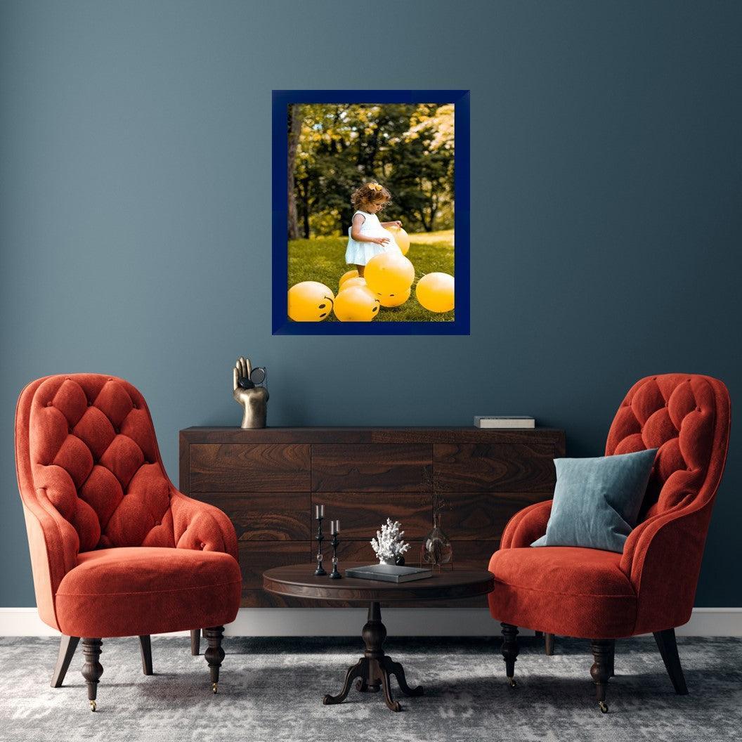 24x36 Blue Picture Frame Gallery Wall Hanging