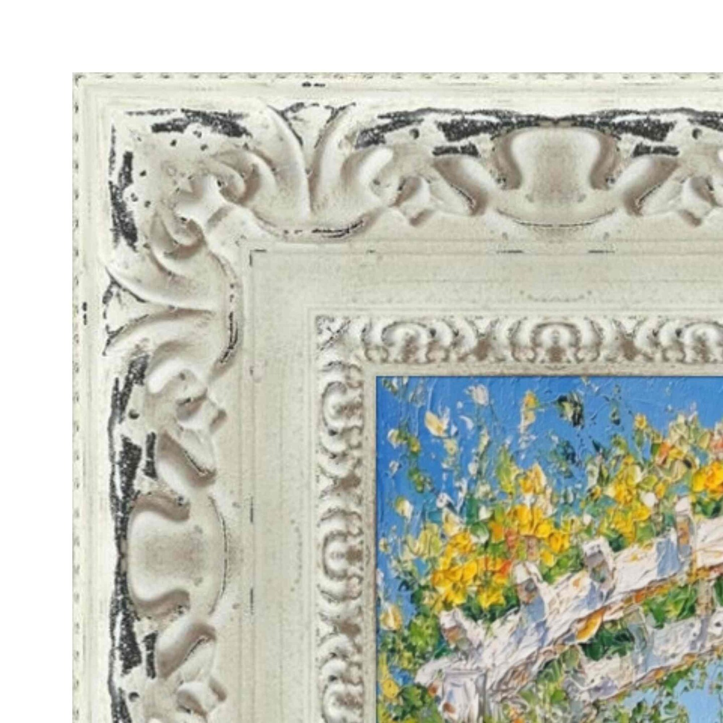 Wide Alabaster White Wash With Charcoal Picture Frame 24x30 frame