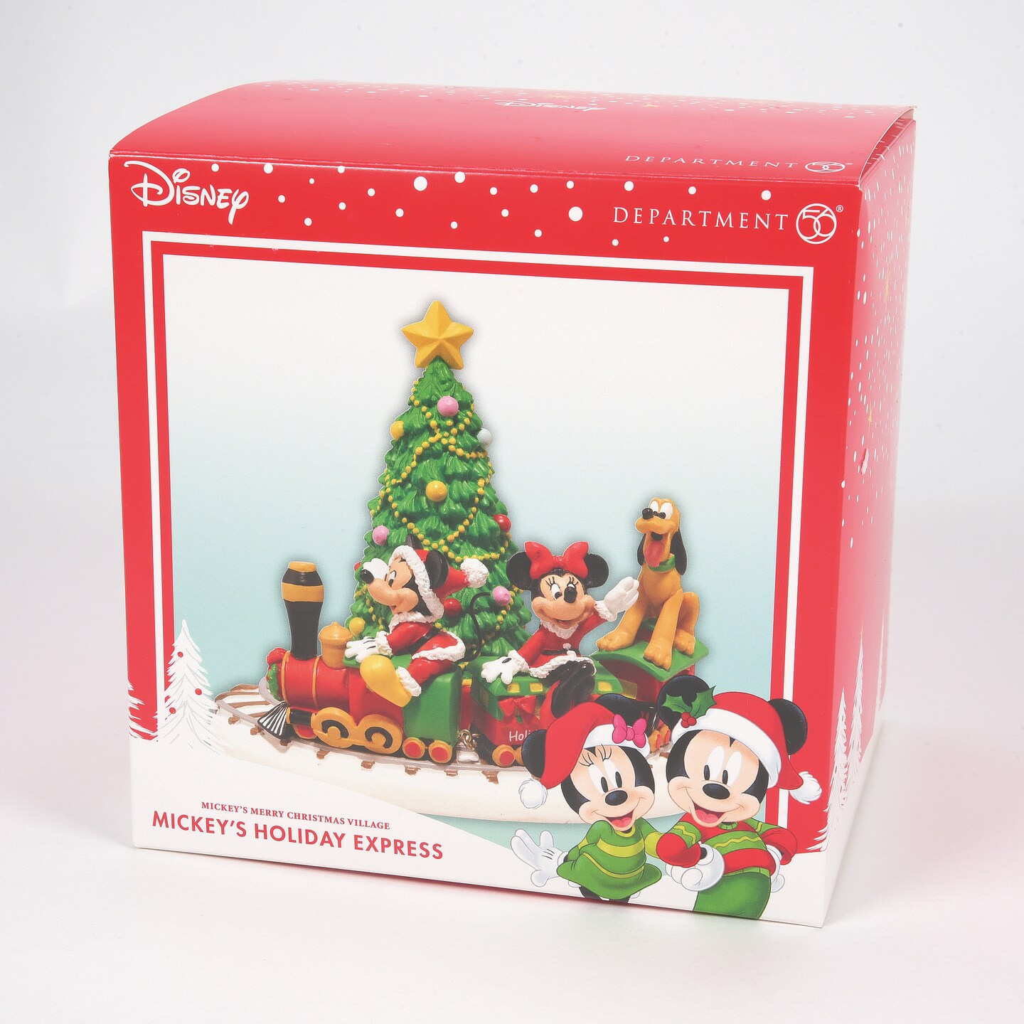 Department 56 Disney Village Mickey&#x27;s Holiday Express Lit Christmas Village Building 5in H