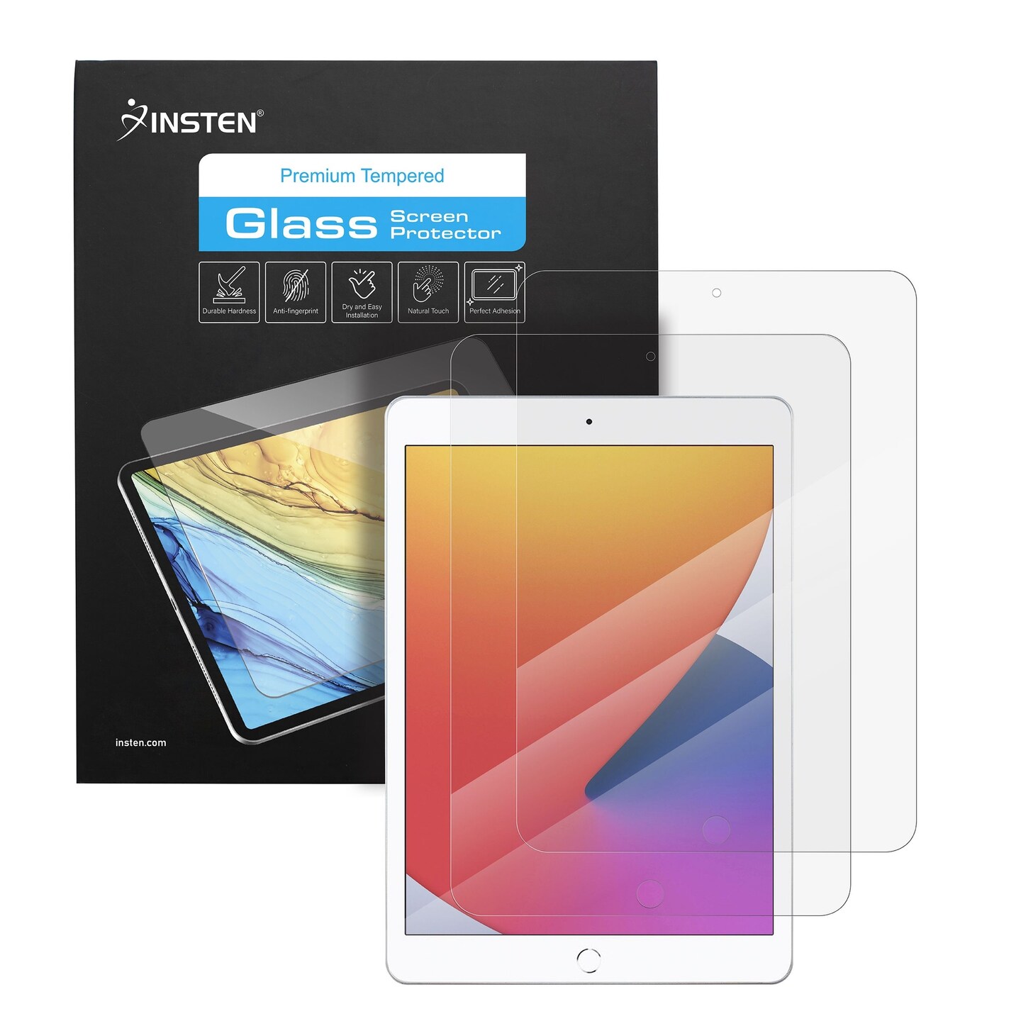 2 Pack Screen Protector for iPad 9th 8th 7th Generation (10.2 inch iPad) (2021/ 2020/ 2019 Models), Tempered Glass HD