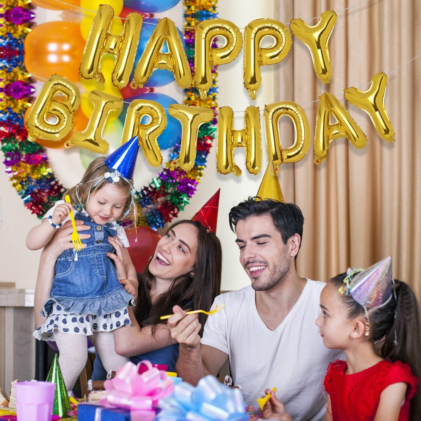 Gold Happy Birthday Balloons 16 Inch Mylar Foil Letters Balloons Happy Birthday Banner