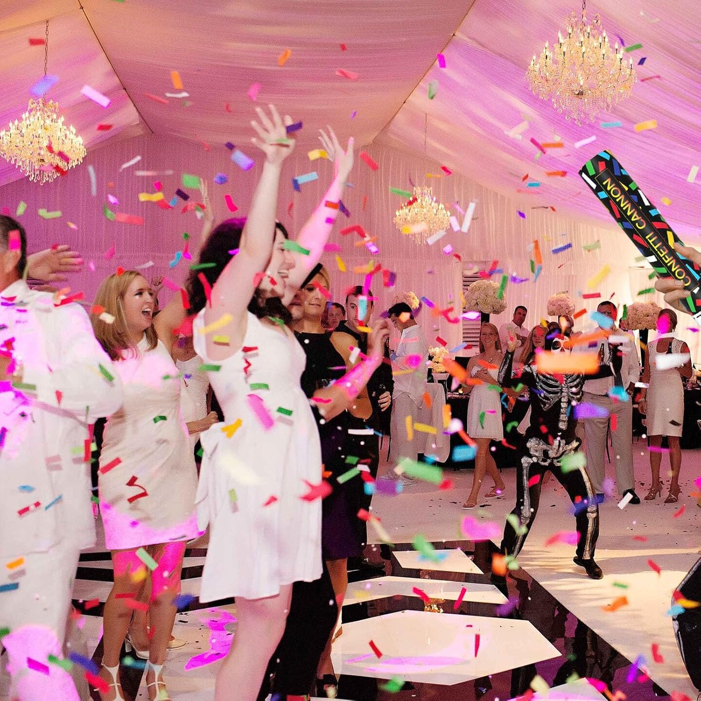 6 Pack Colorful Confetti Poppers, 12 Inch Biodegradable Confetti Cannon Party Poppers Shooters for Birthday, Wedding, Graduation, Anniversary, Parties