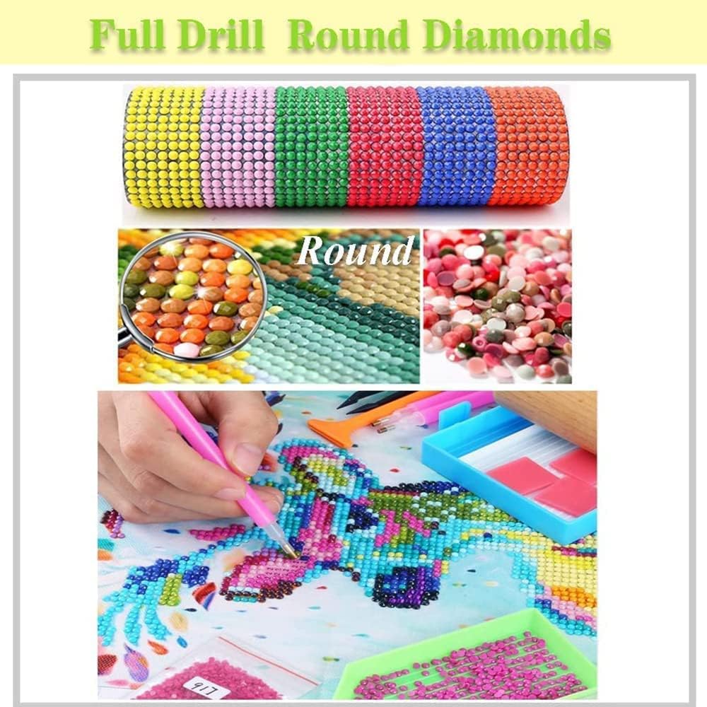 Butterfly Diamond Art Diamond Painting Kit,13.7x13.7in