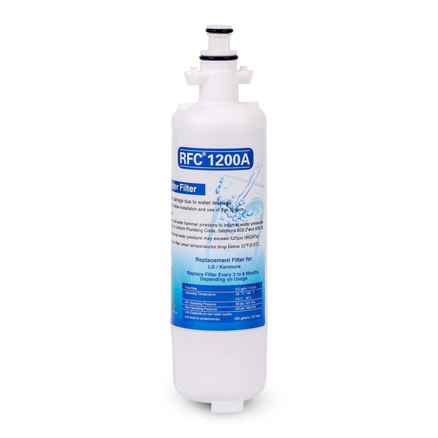 Water Purification Filter 6 Month Life 300 Gallon Capacity 5 Micron Rating