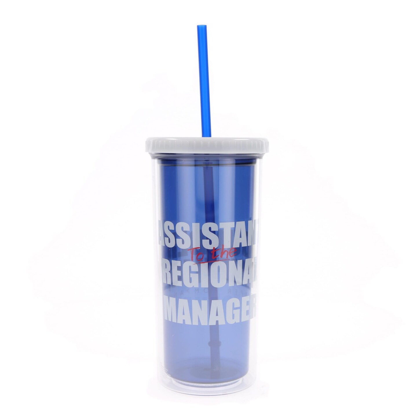 The Office Dunder Mifflin Plastic Carnival Cup With Straw | Hold 20 Ounces