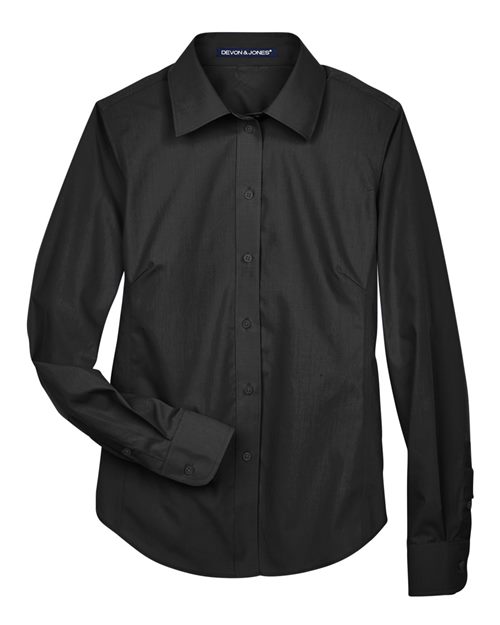Devon &#x26; Jones&#xAE; Women&#x27;s Broadcloth Woven Dress Shirt