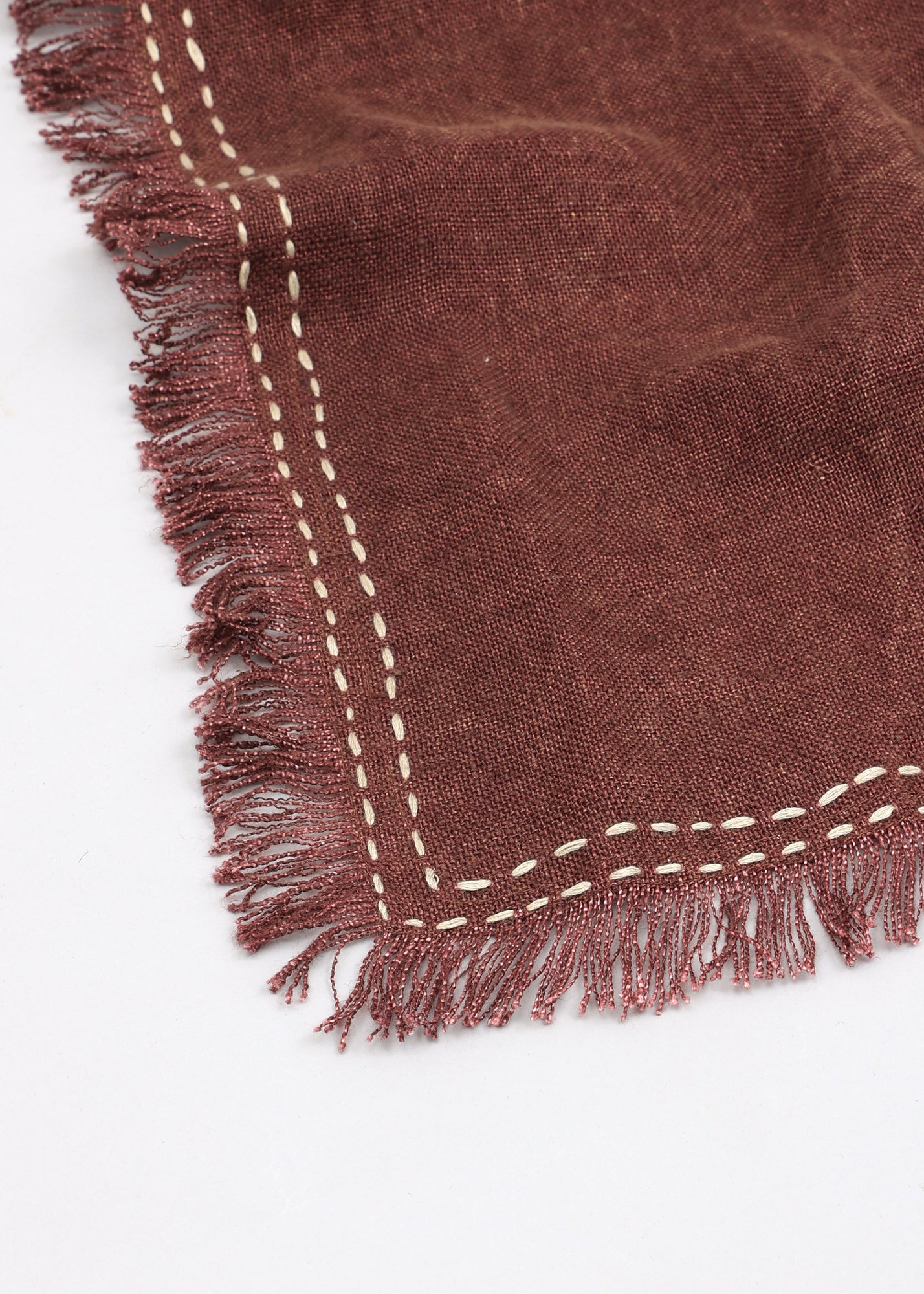Stonewashed Linen Woven Throw Blanket with Fringe &#x2013;  52&#x22; x 68&#x22;