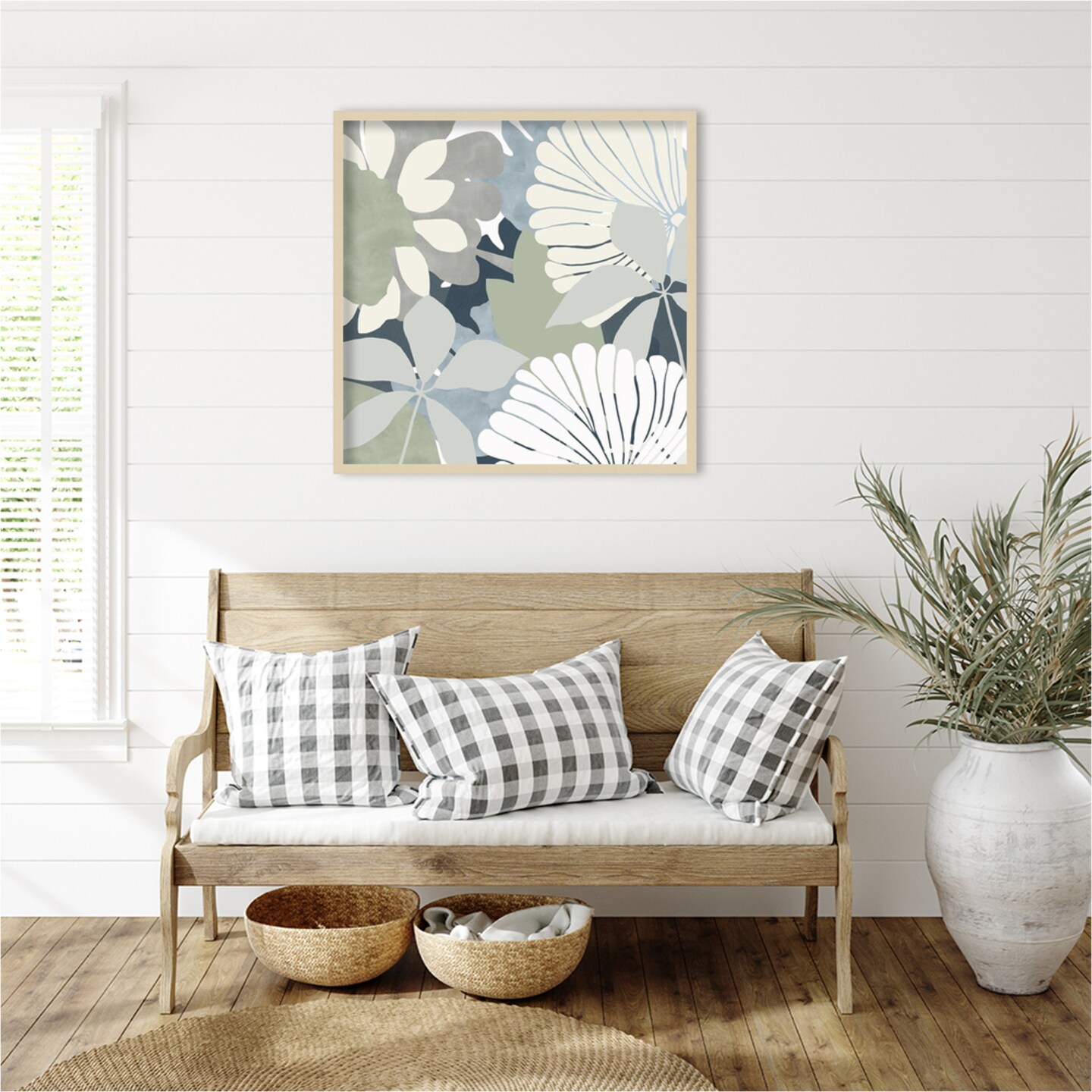 Big Retro Flowers II by Flora Kouta Wood Framed Wall Art Print