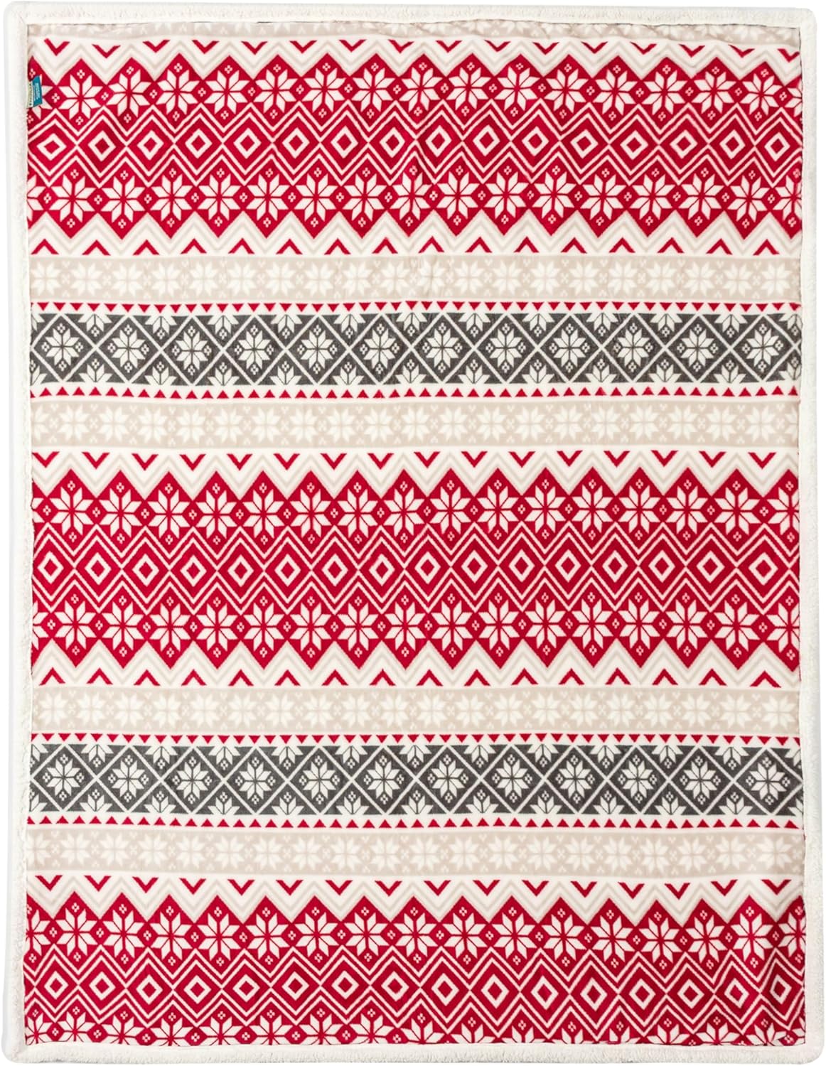 Premium Christmas Sherpa Throw Blanket | Christmas Decoration, Fleece, Plush, Warm, Cozy Reversible Microfiber Holiday Blanket 50 x 60