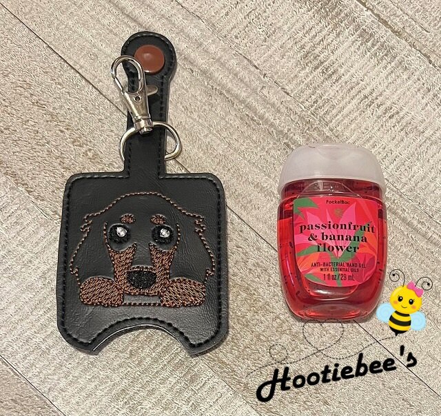 Peeking Dachshund Hand Sanitizer Holder and or Lip Balm Holder