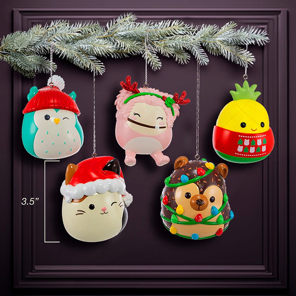 Squishmallows&#xAE; Blow Mold Ornaments, 5 Assorted Set